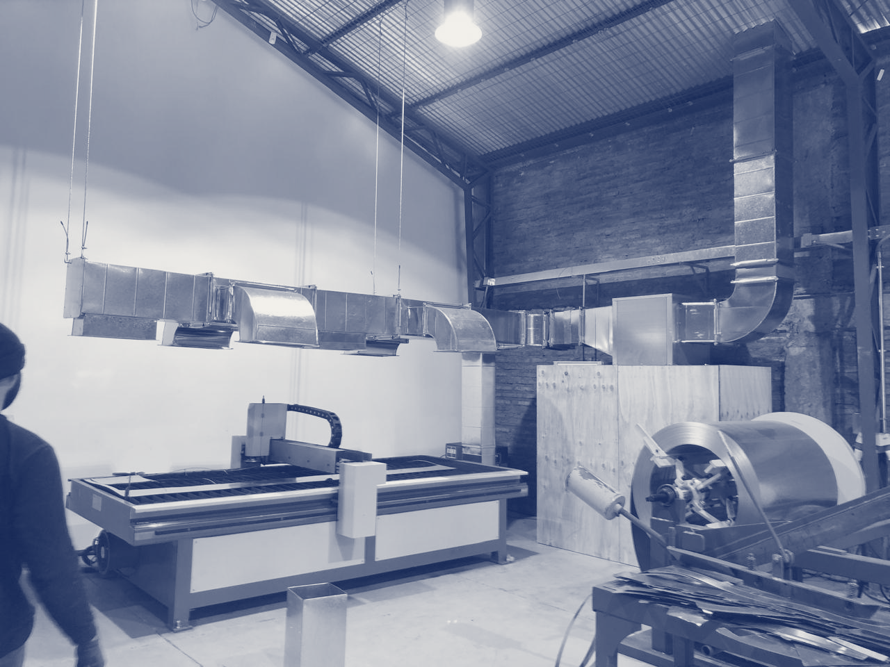 Corte CNC plasma en taller ExportClima